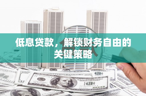 呼玛低息贷款，解锁财务自由的关键策略