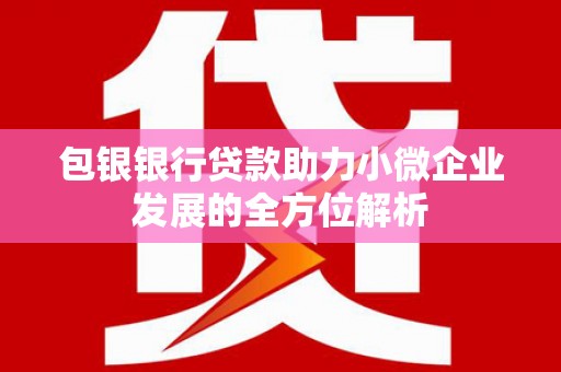 呼玛包银银行贷款助力小微企业发展的全方位解析