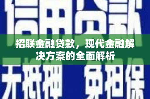 呼玛招联金融贷款，现代金融解决方案的全面解析